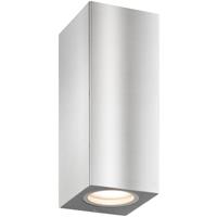 lcd Wandleuchte A-344036, Edelstahl, Aluguss, 2x GU10, Floatglas, IP54, 165x70x80mm