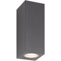 lcd Wandleuchte A-344035, Graphit, Aluguss, 2x GU10, Floatglas, IP54, 165x70x80mm