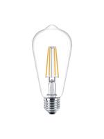 philips LED Lampe ersetzt 60W, E27 Edisonform ST64, klar, warmweiß, 806 Lumen, nicht dimmbar, 1er Pack [Energieklasse A++]