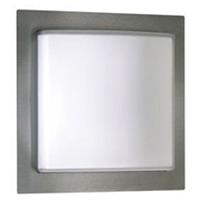 albert Wand- und Deckenleuchte A-93037, Edelstahl, Opalglas, E27, IP44, 260x260x90mm - 