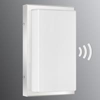 lcd Wandleuchte A-269412, Edelstahl, mit Bewegungsmelder, Aluguss, Opalglas, IP44, E27, 290x170x90mm