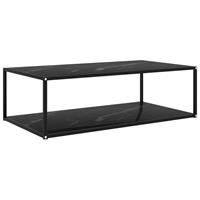 vidaXL Theetafel 120x60x35 cm gehard glas zwart