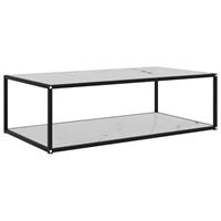 vidaXL Theetafel 120x60x35 cm gehard glas wit