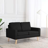 VIDAXL 2-sitzer-sofa Schwarz Stoff