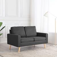 vidaxl 2-Sitzer-Sofa Dunkelgrau Stoff Grau