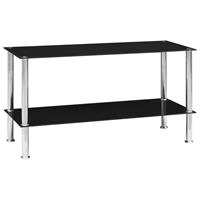 vidaXL Salontafel 110x43x60 cm gehard glas zwart