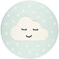 LIVONE Spiel- und Kinderteppich Kids Love Rugs Smiley Cloud, mint/weiss, 160 cm