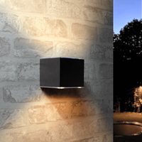 Solar LED wandlamp up downlight Emme recht