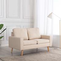 VIDAXL 2-sitzer-sofa Creme Stoff