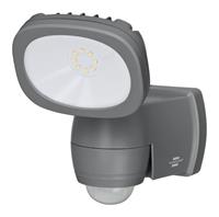 brennenstuhl Batterie LED Strahler LUFOS / Kabelloser LED Außen-Strahler mit Batterie und Bewegungsmelder (mit 8 Marken LEDs, 440 Lumen, für außen IP44, mit