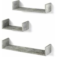 vicco 3er Set Wandregal Hängeregal Bücherregal Wandboard Trend Regal Beton