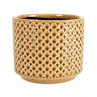 tersteege Pot Thies Mustard gele ronde bloempot voor binnen 13 cm