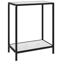 vidaXL Wandtafel 60x35x75 cm gehard glas wit