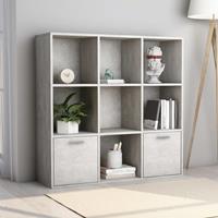 vidaXL Boekenkast 98x30x98 cm spaanplaat betongrijs