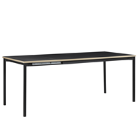 Beliani Eettafel zwart 140/190 x 90 cm uitschuifbaar AVIS