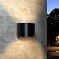 Solar LED wandlamp up downlight Emme rond
