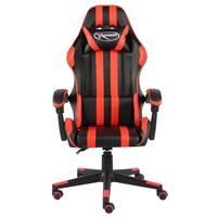 vidaxl Racestoel kunstleer zwart en rood