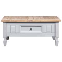 vidaXL Salontafel 100x60x45 cm Mexicaans grenenhout Corona-stijl grijs