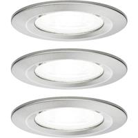 Paulmann 92979 LED-inbouwlamp Set van 3 stuks LED GU10 19.5 W IJzer (geborsteld)