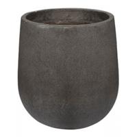 d&mdeco Pot Casual Black S ronde grote bloempot voor binnen 28x30 cm zwart