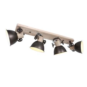Steinhauer Plafondspot Gearwood, 4-lamp, antraciet