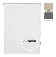 ondeco Thermo-Rollo ohne Bohren Verdunkelungsrollo Sichtschutz Seitenzugrollo Fenster innen - Weiß - 90x160 cm