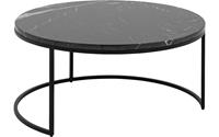 Goossens Salontafel Adagio rond, marmer zwart, elegant chic, 80 x 28 x 80 cm