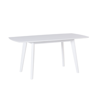 Beliani Eettafel wit 120-160 x 80 cm uitschuifbaar SANFORD