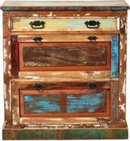 SIT Schoenenkast Riverboat van gerecycled gebruikt hout, shabby chic, vintage