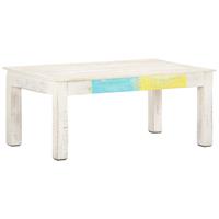 vidaXL Salontafel 110x60x45 cm massief mangohout wit