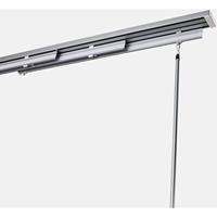 LIEDECO Set: Flächenvorhangschiene Aluminium, 3-läufig, inkl. Paneelwagen - 