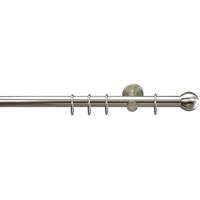 LIEDECO Drehfix-Gardinenstange Kugel, edelstahl-optik, Ø 20 mm - 