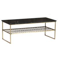 Wants&Needs Furniture Salontafel Dian Marble Zwart Goud 35 x 90 x 40