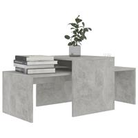 vidaXL Couchtisch-Set Betongrau 100 x 48 x 40 cm Spanplatte Grau