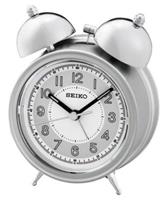 Seiko Glocken-Wecker mit Leisegang silber / weiß Wecker