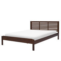 Beliani Bed hout donkerbruin 180 x 200 cm CARNAC