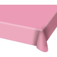 Folat 2x stuks tafelkleed van plastic lichtroze 130 x 180 cm -