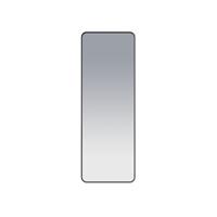 Saniclass Retro Line Rectangle Spiegel - 140x50cm - rechthoek - afgerond - frame - mat zwart NAK002-RECT-MB