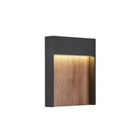 SLV buiten wandlamp Flatt - antraciet/bruin