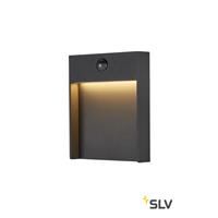 SLV - LED Wandleuchte Flatt 14W 3000K 460lm in Schwarz mit Bewegungsmelder