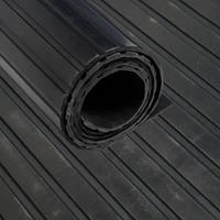 ivol Rubber loper / rubbermat op rol brede ribbel 4,5 mm - Breedte 200 cm