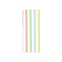 GLASKOCH B. KOCH JR. GMBH + CO. KG Leonardo Glastrinkhalme CIAO, 4 Stück + Reinigungsbürste, Trinkhalm, Glashalm, Glas, Mehrfarbig, 20 cm, 020940