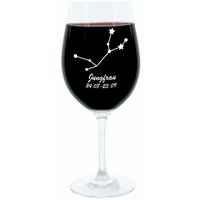 GLASKOCH B. KOCH JR. GMBH + CO. KG Leonardo Weinglas 400 ml, Motivglas, Sternbild Jungfrau, Geschenk, Stimmungsglas mit Gravur, Moodglas, 22 cm