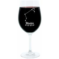 GLASKOCH B. KOCH JR. GMBH + CO. KG Leonardo Weinglas 400 ml, Motivglas, Sternbild Widder, Geschenk, Stimmungsglas mit Gravur, Moodglas, 22 cm