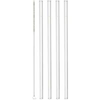 GLASKOCH B. KOCH JR. GMBH + CO. KG Leonardo Glastrinkhalme CIAO 4er-Set mit Reinigungsbürste, Trinkhalme, Halme, Materialmix, Klar, 23 cm, 020938