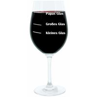 GLASKOCH B. KOCH JR. GMBH + CO. KG Leonardo Weinglas XL, Papas Glas, Vater, Geschenk Stimmungsglas mit lustiger Gravur, Mood Wein Glas, 610ml