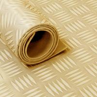Rubber loper / rubbermat op rol Traanplaat 3mm beige - Breedte 150 cm