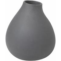 BLOMUS NONA Vase, Dekovase, Blumenvase, Deko, Porzellan, Pewter, 17 cm, 65970