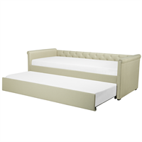 Beliani Bedbank stof beige 80 x 200 LIBOURNE