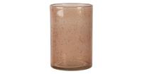 Clayre & Eef Waxinelichthouder - Ø 15*10 cm - roze - glas - rond -  - 6GL3026P